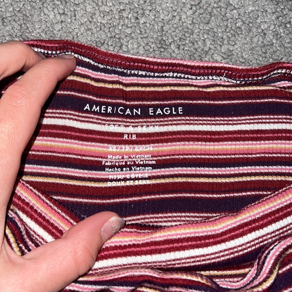 Red striped tube top from American Eagle size XS - Picture 2 of 3